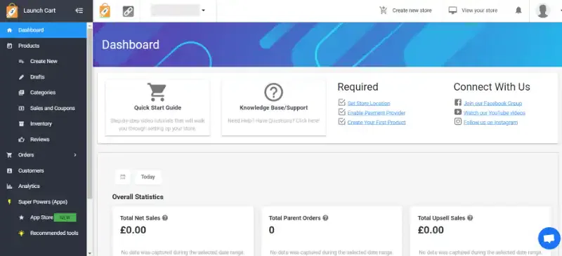Launch Cart Dashboard