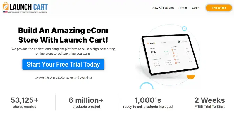 Launch Cart Homepage