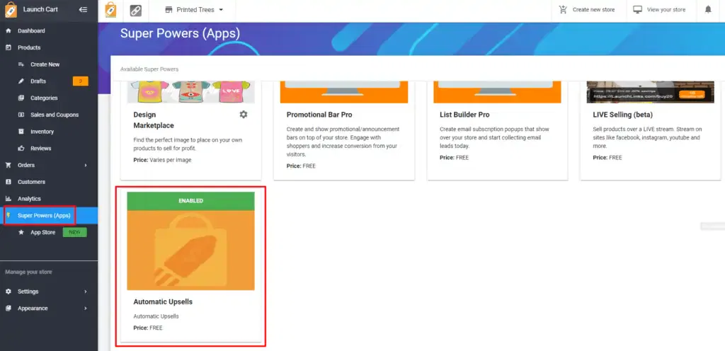 L:aunch Cart Automatic Upsells
