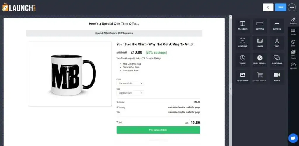 Launch Cart Page Builder
