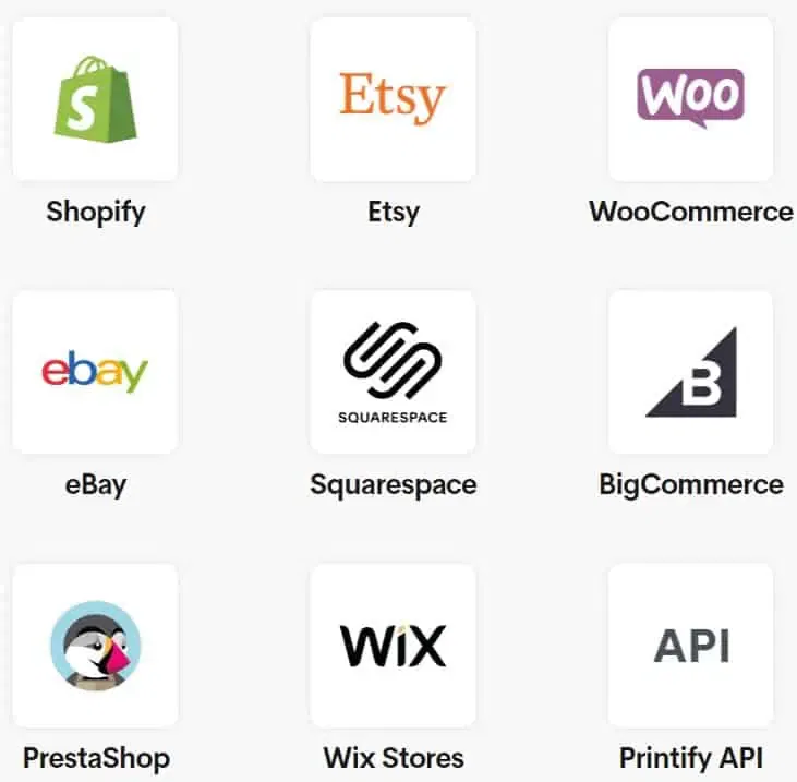 Printful vs Printify - Printify Integrations