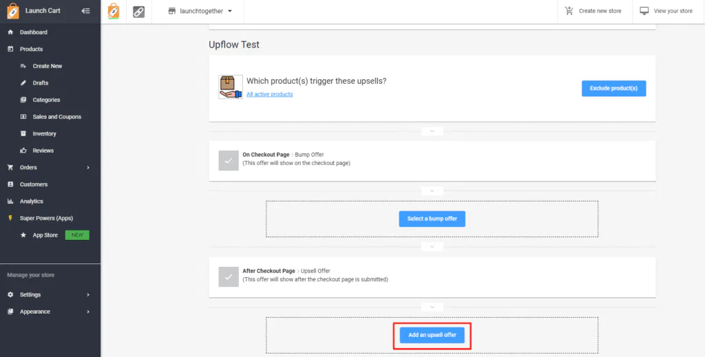 Order Bumps and Upsells - Upsell Config