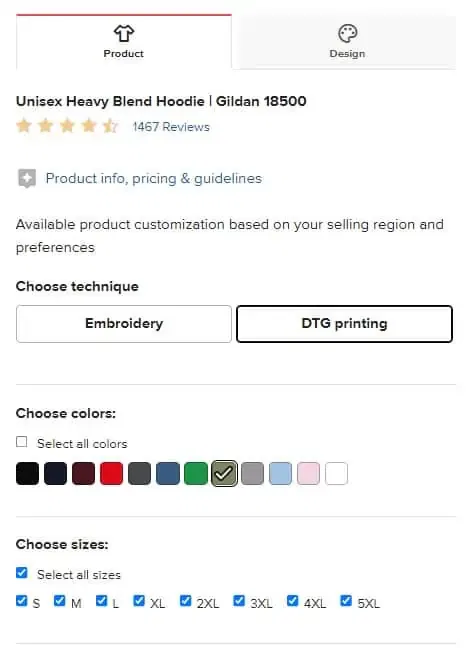 Prinful Product Options