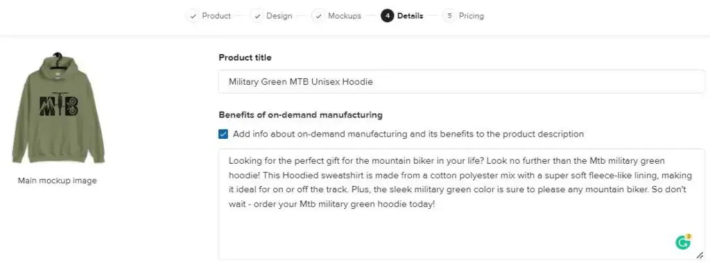 Printful Product Description