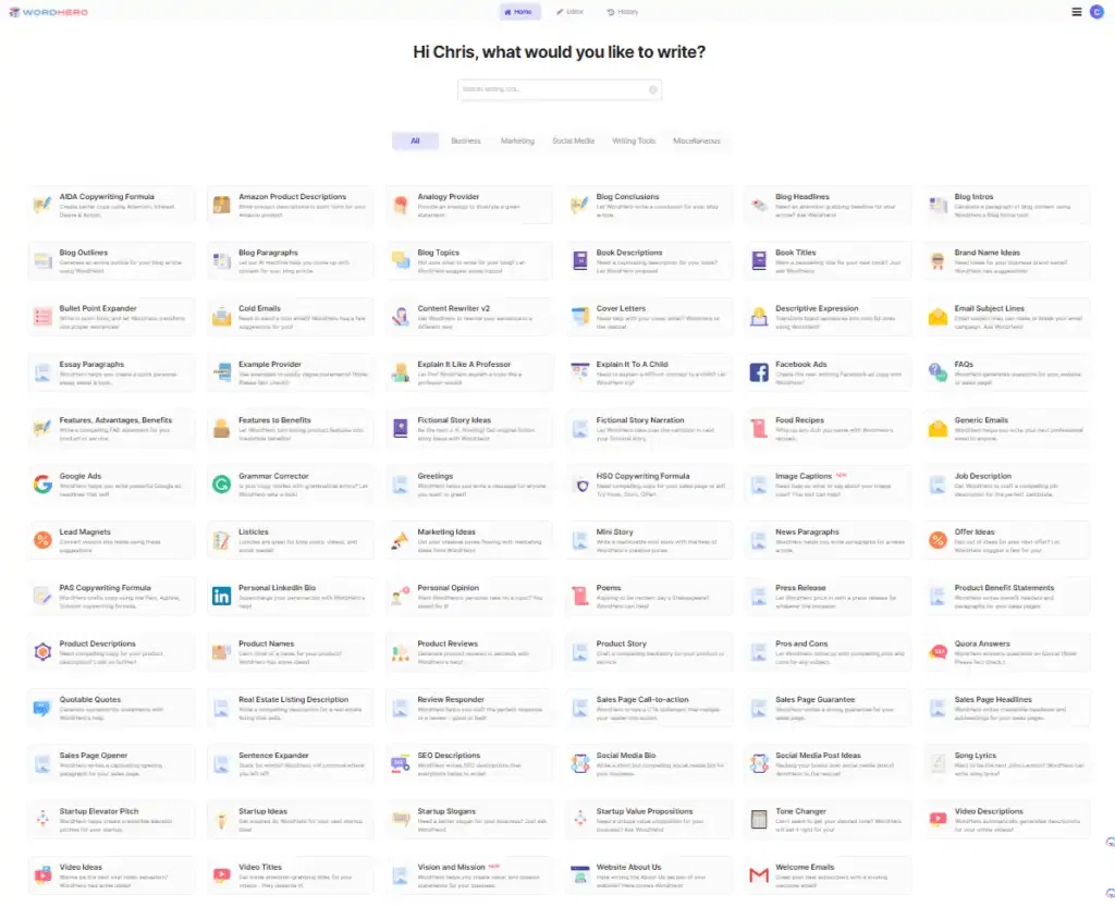 Etsy Tools - WordHero Templates