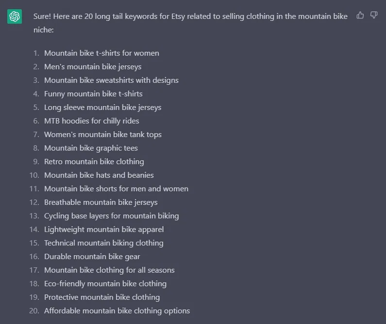 ChatGPT for Etsy - Product Ideas