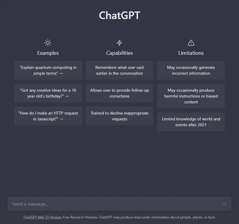 ChatGPT Dashboard