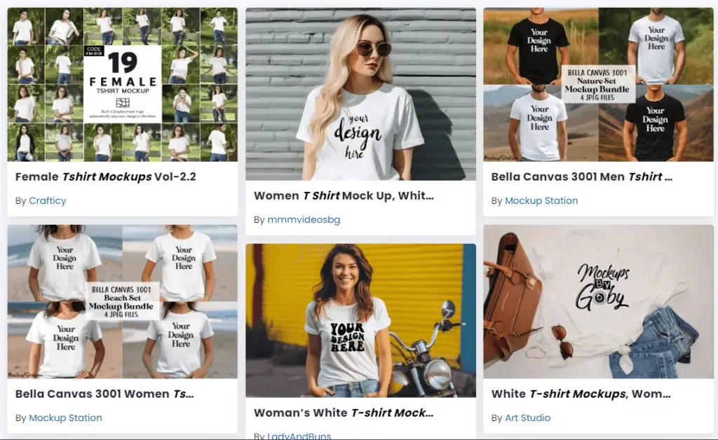 Creative Fabrica mockup examples