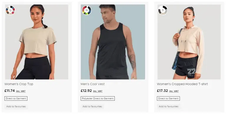 Active wear PO examples