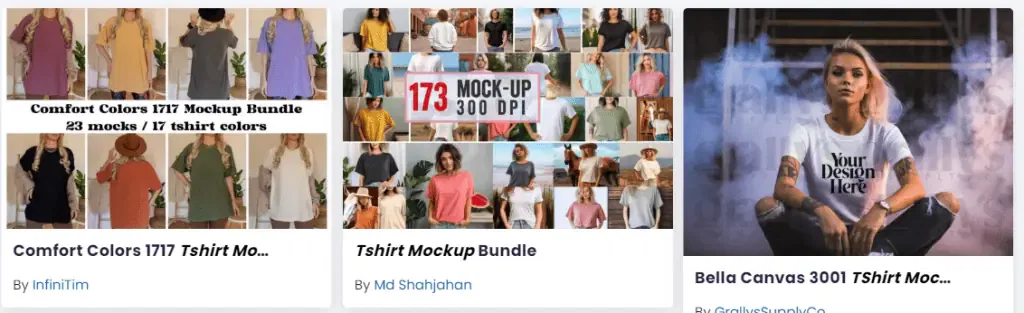 Creative Fabrica Mockup examples