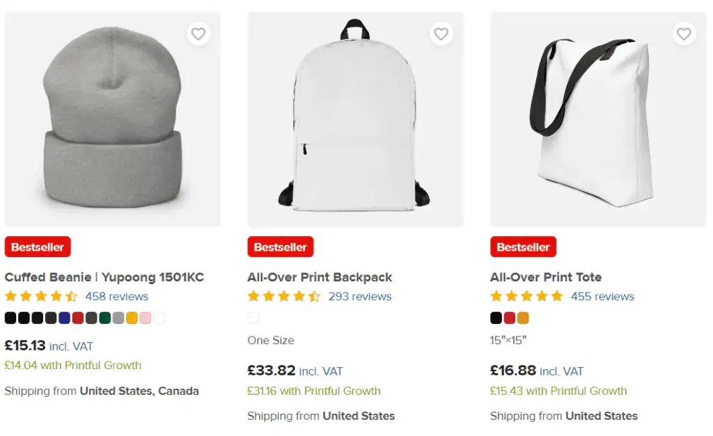 Printful Best Sellers - Best Selling Products