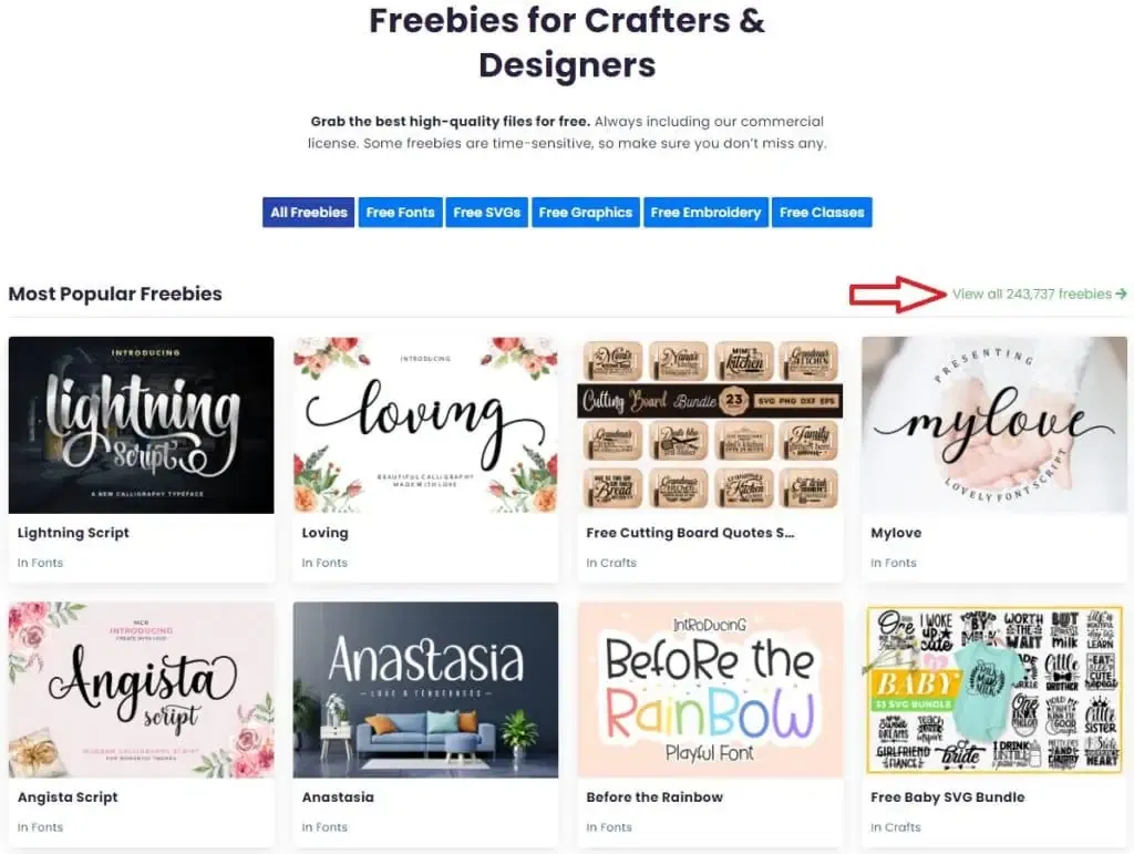 Creative Fabrica Freebies