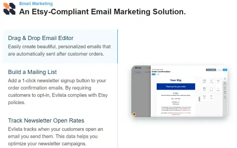 Evlista Email Features