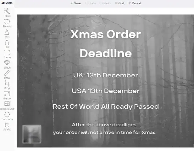 Evlista photo editor
