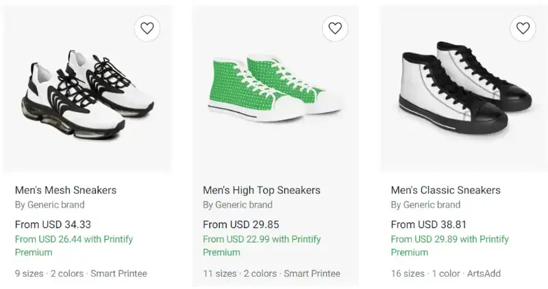 Printify Print On Demand Shoes