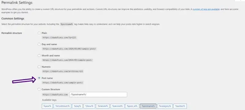 Printful Permalink Settings