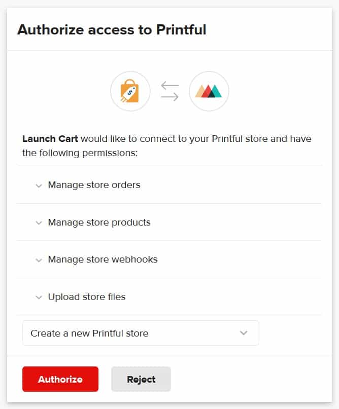 Printful Authorisation