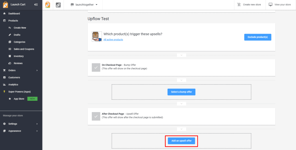 Order Bumps and Upsells - Upsell Config