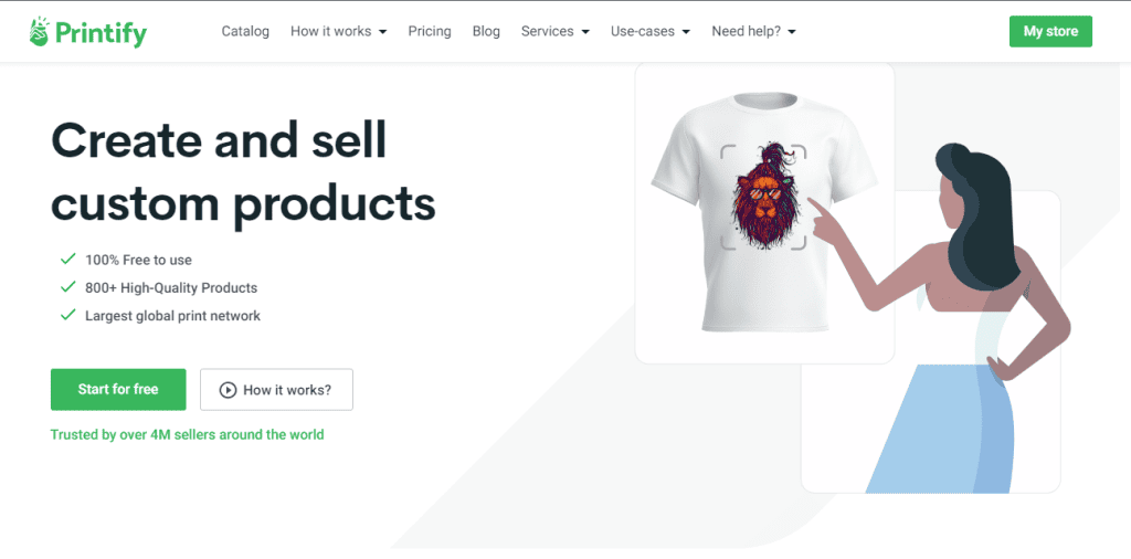Printify Homepage