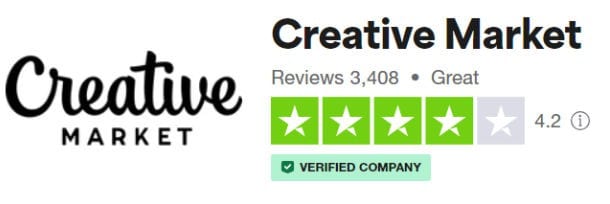 Creative Market Trust Pilot score