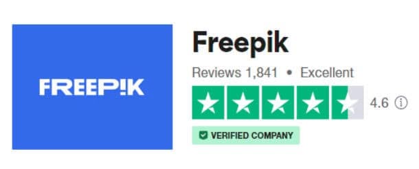 FreePik Trust pilot score