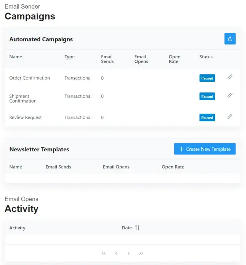 Evlista Email Types