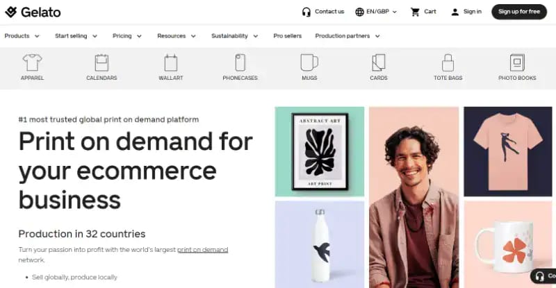 Best Print On Demand for Artists - Gelato Homepage