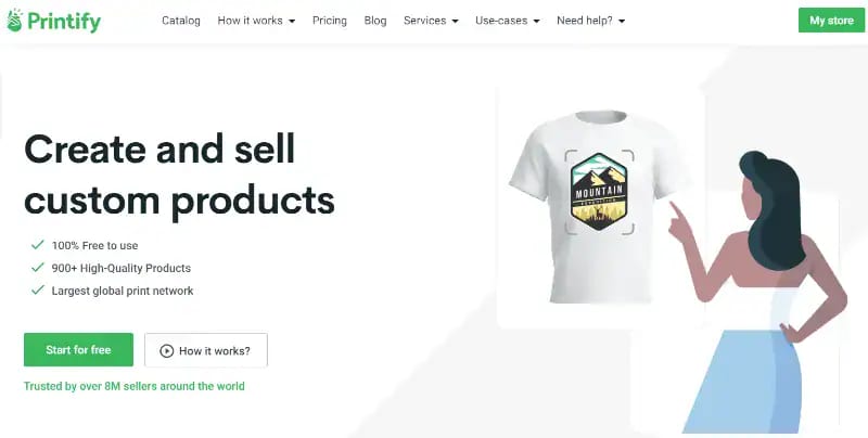 Printify Homepage