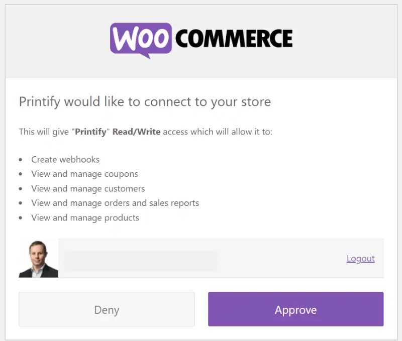 WooCommerce approval
