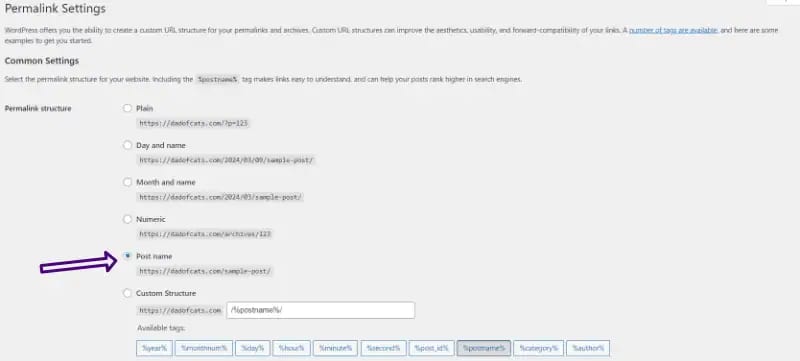 Printful Permalink Settings